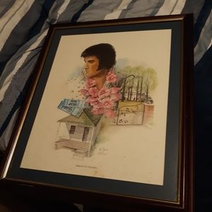 A tribute to Elvis framed print